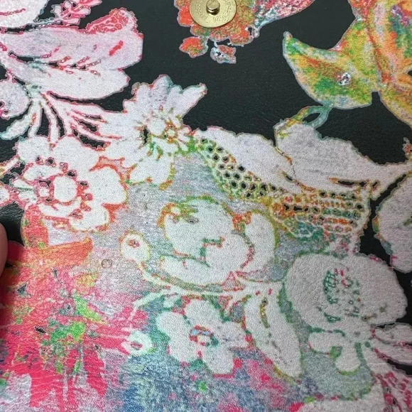 Enzo Angiolini small Floral print bag with gold chain handle - Picture 10 of 12